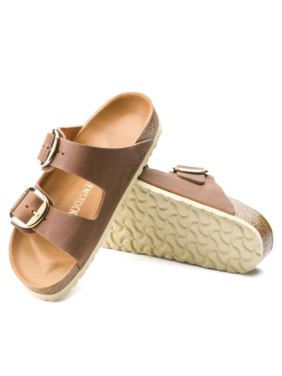 Birkenstock Shoes - Birkenstock Arizona Big Buckle Oiled Leather in cognac size 9-9.5 (EU 40)